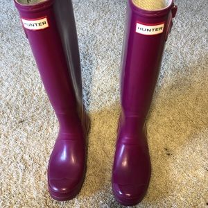 Hunter Original Gloss Tall Wellington Rain Boots